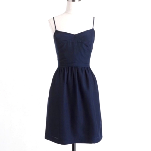 J. Crew Dresses & Skirts - J. Crew Black Spaghetti Strap Sleeveless Fit and Flare Pocket Sundress